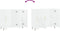 vidaXL - Dressoir - 90x34x80 - cm - bewerkt - hout - wit