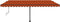 vidaXL - Luifel - automatisch - met - LED - windsensor - 500x300 - cm - oranje - bruin