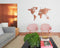 MiMi Innovations® Exclusieve Houten Wereldkaart - Muurdecoratie - Wanddecoratie - Muursticker - 130x78 cm/51.2x30.8 inch - Sapele