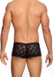 MOB EROTICWEAR - ROSE LACE BOY BLACK SHORTS L/XL