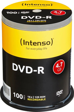 Intenso 4101156 - DVD-R - 4,7 GB 16x - 100 stuks (100 stuk(s))