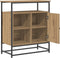 vidaXL - Sideboard - Artisan - Eiken - 69x35x80 - cm - Gemaakt - van - Engineered - Wood - en - Staal
