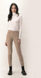Oroblu Pull On Leggings - Faux Suede - Kleur zand - Maat S