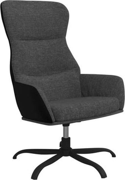 vidaXL Relaxstoel stof donkergrijs