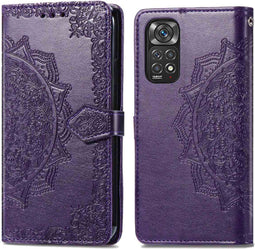 imoshion Hoesje Geschikt voor Xiaomi Redmi Note 11 Pro Hoesje Met Pasjeshouder - imoshion Mandala Bookcase - Paars