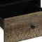 vidaXL - Nachtkastje - 40x33x46 - cm - massief - mangohout - lichtgrijs