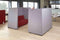 Akoestische werk/vergader plek kleur zitting Bruin kleur rug Aubergine