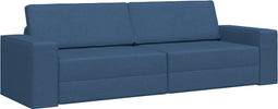 vidaXL - Vloersofa - Bed - 2-in-1 - Blauw - 245x150x60,5 - cm - Stof
