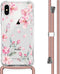 iMoshion Hoesje Geschikt voor iPhone Xs / X Hoesje Met Koord - iMoshion Design Hoesje met Koord - Roze / Transparant / Blossom Watercolor