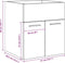 vidaXL - Wastafelkast - 41x38,5x46 - cm - bewerkt - hout - betongrijs