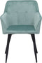 Set van 2 eetkamerstoelen JASMIN Fluweel Mintgroen