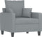 vidaXL Fauteuil 60 cm stof lichtgrijs