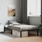 vidaXL - Bedframe - metaal - zwart - 100x190 - cm
