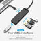 Vention TGKBB - USB-C Hub - 4x USB 3.0 poorten - Zwart
