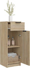 vidaXL - Badkamerkast - 32x34x90 - cm - bewerkt - hout - sonoma - eikenkleurig