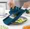 Opvouwbare mandoline - ARTHUR MARTIN - AMM530 - 6 in 1 - 3 raspmessen en 3 groentesnijmessen - RVS