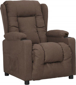 vidaXL Fauteuil verstelbaar stof taupe
