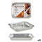 Set van trays Kinvara 82262 Aluminium 32,5 x 26 x 3,8 cm 3 Onderdelen (12 Stuks)