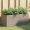 vidaXL - Plantenbak - met - 2 - potten - 72x30x32 - cm - poly - rattan - grijs