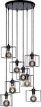Atmooz - Hanglamp Manilla - Industrieel - Woonkamer / Slaapkamer / Eetkamer - Plafondlamp - Zwart - Hoogte 170cm - Metaal