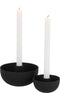 J-Line kaarshouder Kom - ijzer - zwart - large - 2 stuks