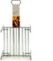 La Dehesa BBQ/barbecue braadrooster - grill verhoger - metaal - 26 x 26 x 8 cm - vlees/vis/groente