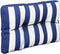 vidaXL - Palletkussen - gestreept - 50x40x12 - cm - stof - blauw - en - wit