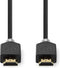 Nedis High Speed HDMI-Kabel - HDMI Male naar HDMI Male - 4K@60Hz - 18 Gbps - Antraciet - 1 m