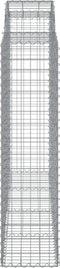 vidaXL - Schanskorven - 9 - st - gewelfd - 200x50x160/180 - cm - ijzer