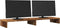 vidaXL - Monitorstandaard - 100x27x10 - cm - bewerkt - hout - oud - houtkleurig