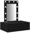 vidaXL - Wanddressoir - met - LED - Verlichting - - - Zwart - Eiken