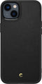 Spigen ACS04946 - iPhone 14 Plus - Soft case - Vegan leer - MagSafe - Zwart