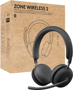 Logitech Zone Wireless 2 - Headset - Draadloos Bluetooth 5.2 - Grafiet