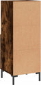 vidaXL - Dressoir - 34,5x34x90 - cm - bewerkt - hout - gerookt - eiken