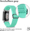 imoshion Elastisch nylon bandje - Geschikt voor Fitbit Charge 6, Charge 5 - Groen - One Size
