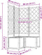vidaXL - Tuincontainer - met - Trellis - 2 - stuks - Wit - 80x40x143 - cm