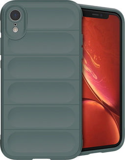 imoshion Hoesje Geschikt voor iPhone Xr Hoesje Siliconen - imoshion EasyGrip Backcover - Donkergroen