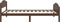 vidaXL - Bedframe - massief - grenenhout - donkerbruin - 90x200 - cm
