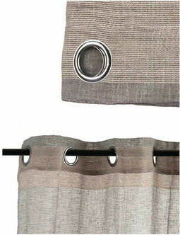 Gordijn Beige Grijs 140 x 0,1 x 260 cm (6 Stuks)