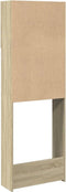 vidaXL - Wasmachinekast - 64x25,5x190 - cm - bewerkt - hout - sonoma - eikenkleurig
