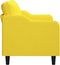 vidaXL - Tweezitsbank - 140 - cm - stof - lichtgeel