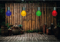 Feestverlichting lichtsnoer gekleurde lampbolletjes 10 meter - Binnen/buiten verlichting priksnoer - Gekleurde LED feestlampjes