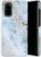 Selencia Maya Fashion Backcover Samsung Galaxy S20 hoesje - Marble Blue