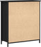 vidaXL - Sideboard - Zwart - Eiken - 70x30x80 - cm - Engineered - Hout - en - Staal