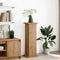 vidaXL - Sokkel - met - opbergruimte - 31x30x90 - cm - hout - artisanaal - eikenkleur