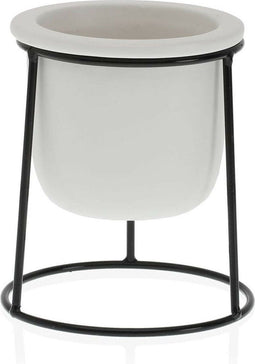 Bloempot Versa Wit Keramisch Metaal (10,5 x 14,5 x 10,5 cm)
