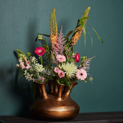 Vaas brons - bloemenvaasje brons - vaasje 35cm
