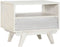 Nachtkastje Home ESPRIT Wit Rotan Mangohout 55 x 35 x 45 cm