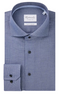 Michaelis - Slim Fit Overhemd - Strijkvrij - Navy - Maat 43