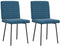 vidaXL - Eetkamerstoelen - 2 - st - fluweel - blauw